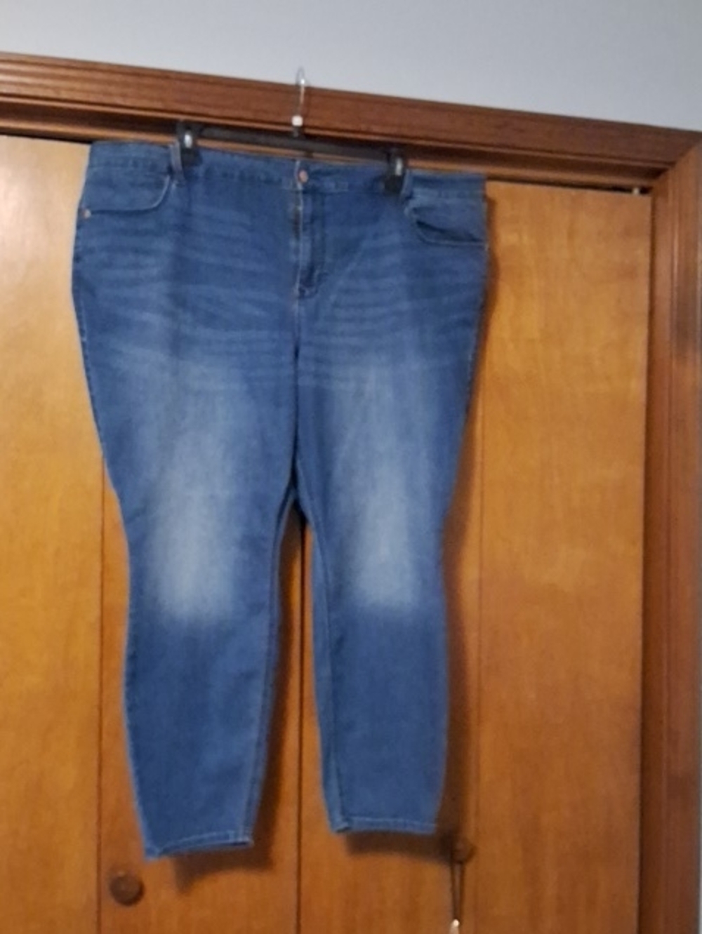 Old Navy Medium Blue Super Skinny Mid-Rise Jeans
